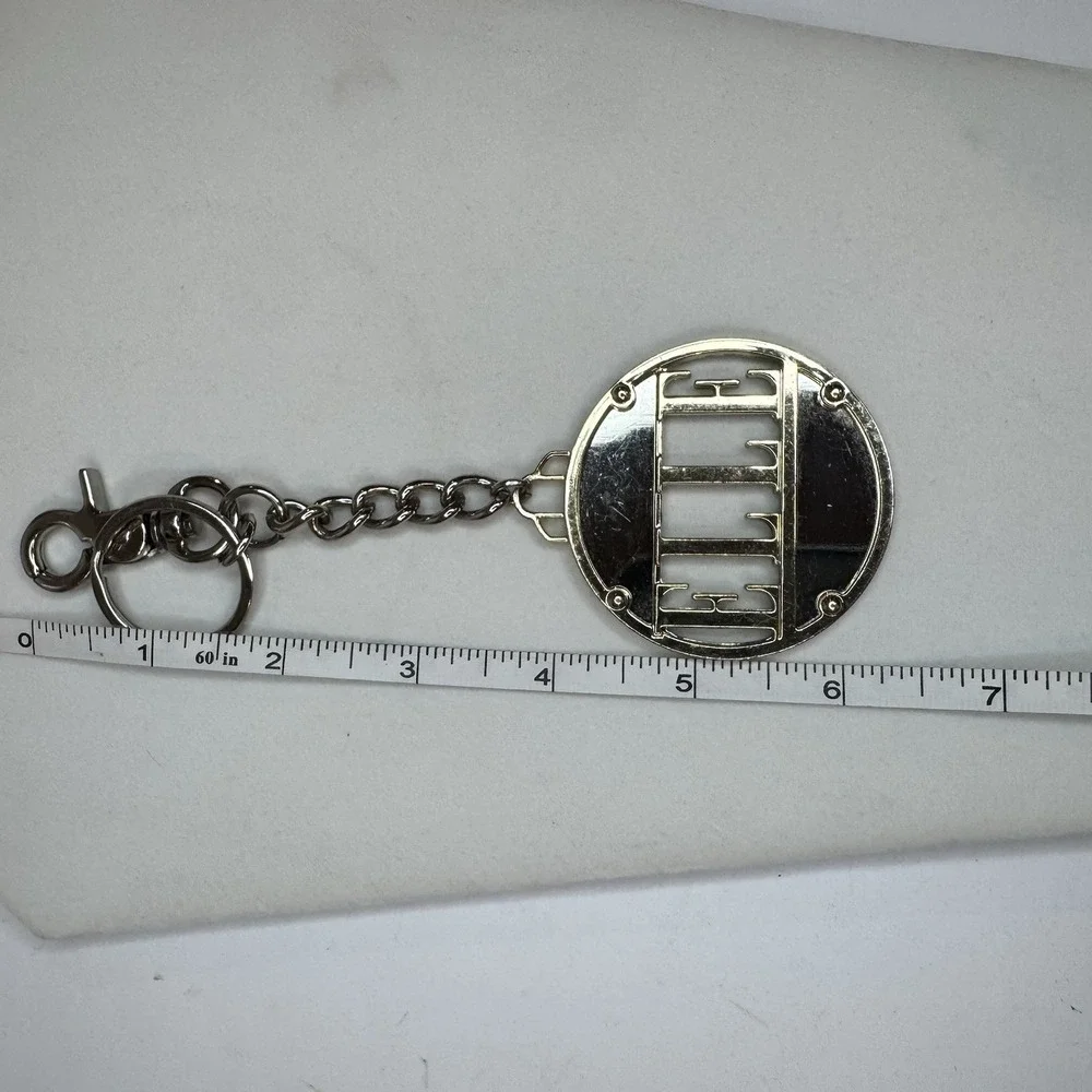 Elle Logo‎ KEY FOB Purse CHARM Gold-tone Circle 2.25